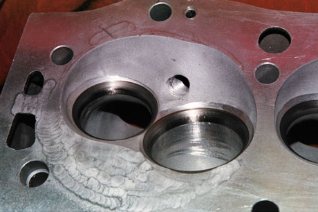 Aluminum cylinder head welding 